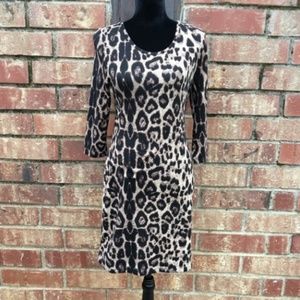 EUC Permit Animal Print Dress